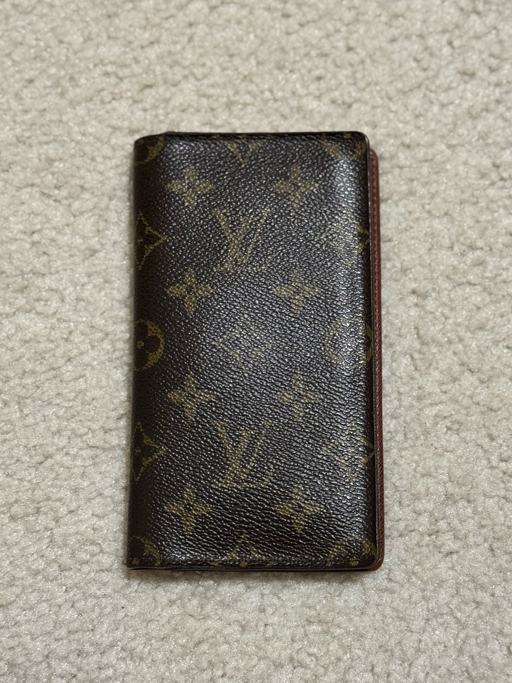 Louis Vuitton Monogram Coated Canvas Checkbook Holder Case Wallet